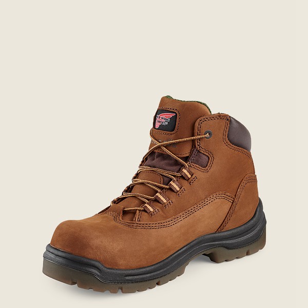 Red Wing Womens Work Boots - King Toe® - 5-inch Waterproof Safety Toe - Brown - UIW568403